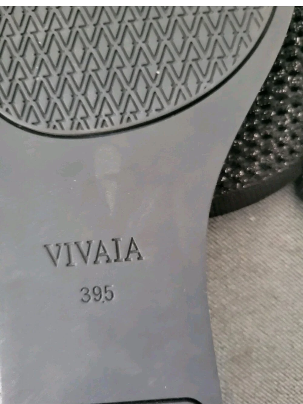 ⁠VIVAIA Square Toe Woven Mesh Slide Sandals Flats Black Knit Stretch 8.5 NEW